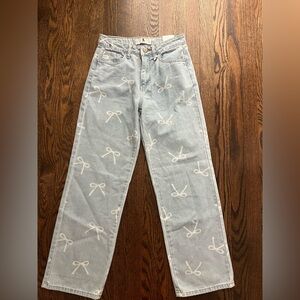 Trending bow tie jeans from flying angel